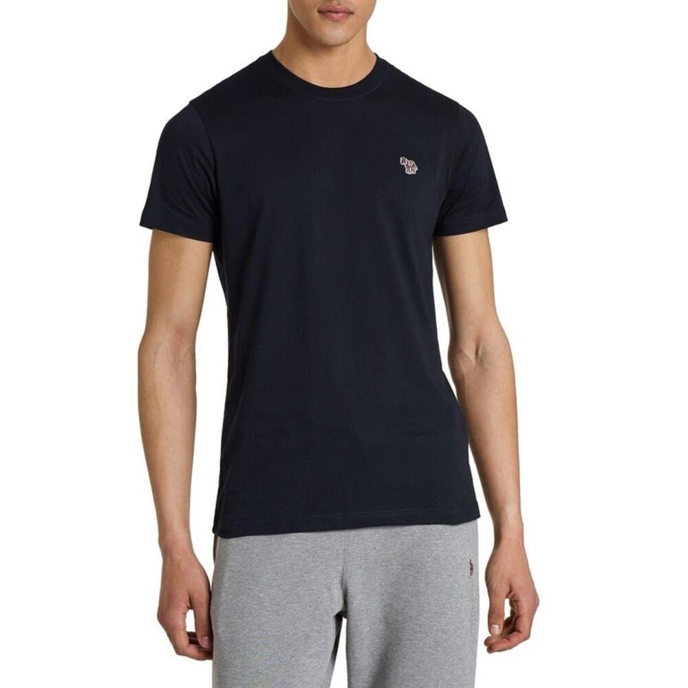 Paul Smith Mens Embroidered Motif Cotton T-Shirt / Navy